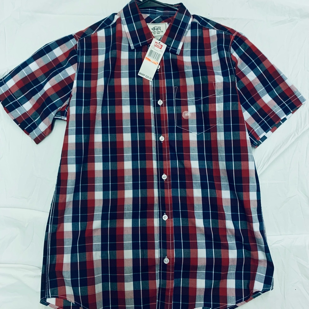 Echo button down short sleeve shirt